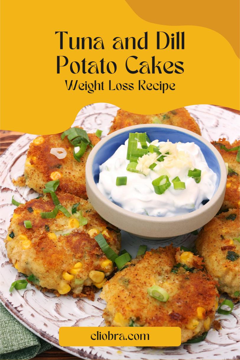 Tuna and Dill Potato Cakes – Delicious Golden Dish Served with Sour Cream Weight Loss Recipe