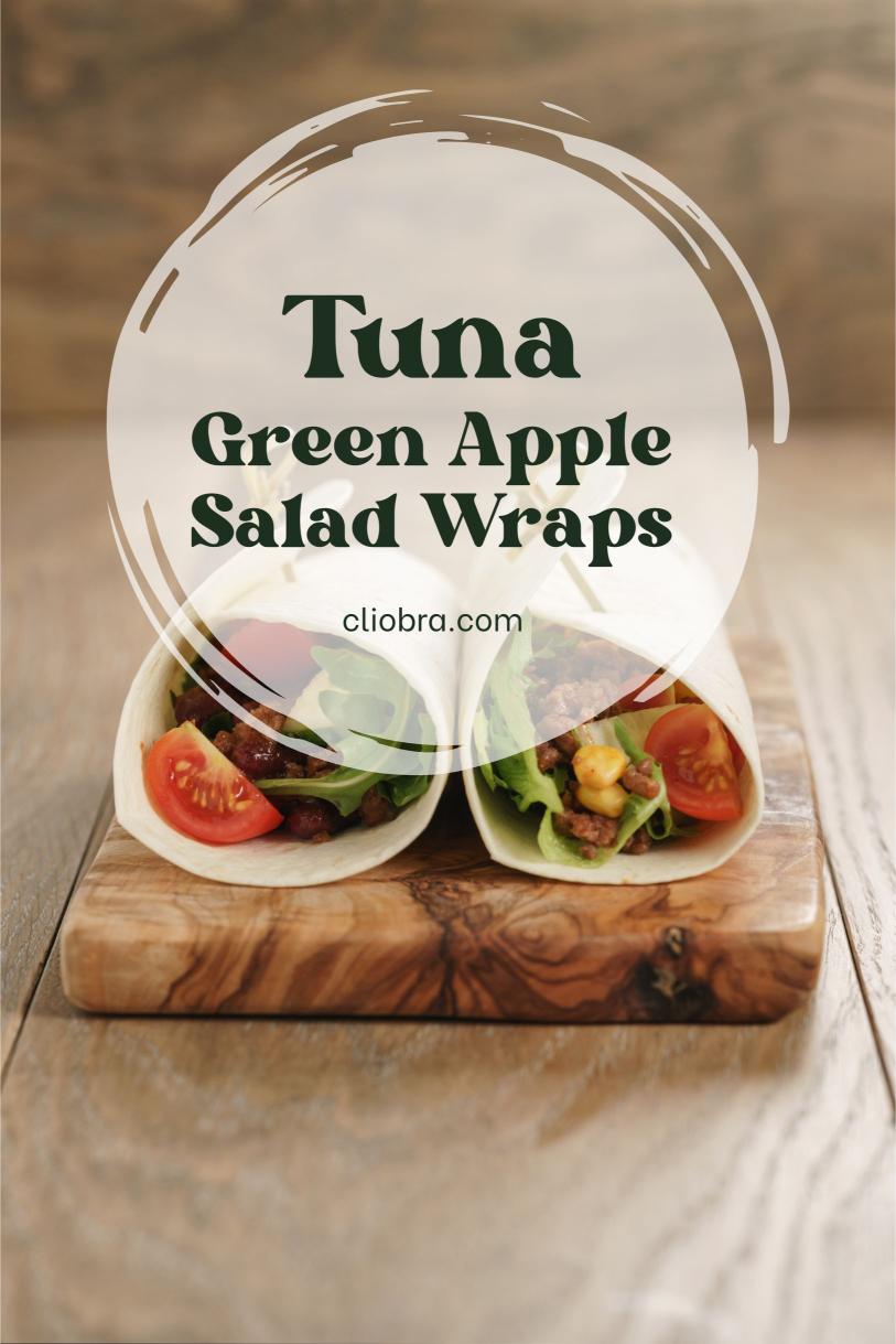 Tuna and Green Apple Salad Wraps with Celery and Walnuts in Lettuce Weight Loss Recipe