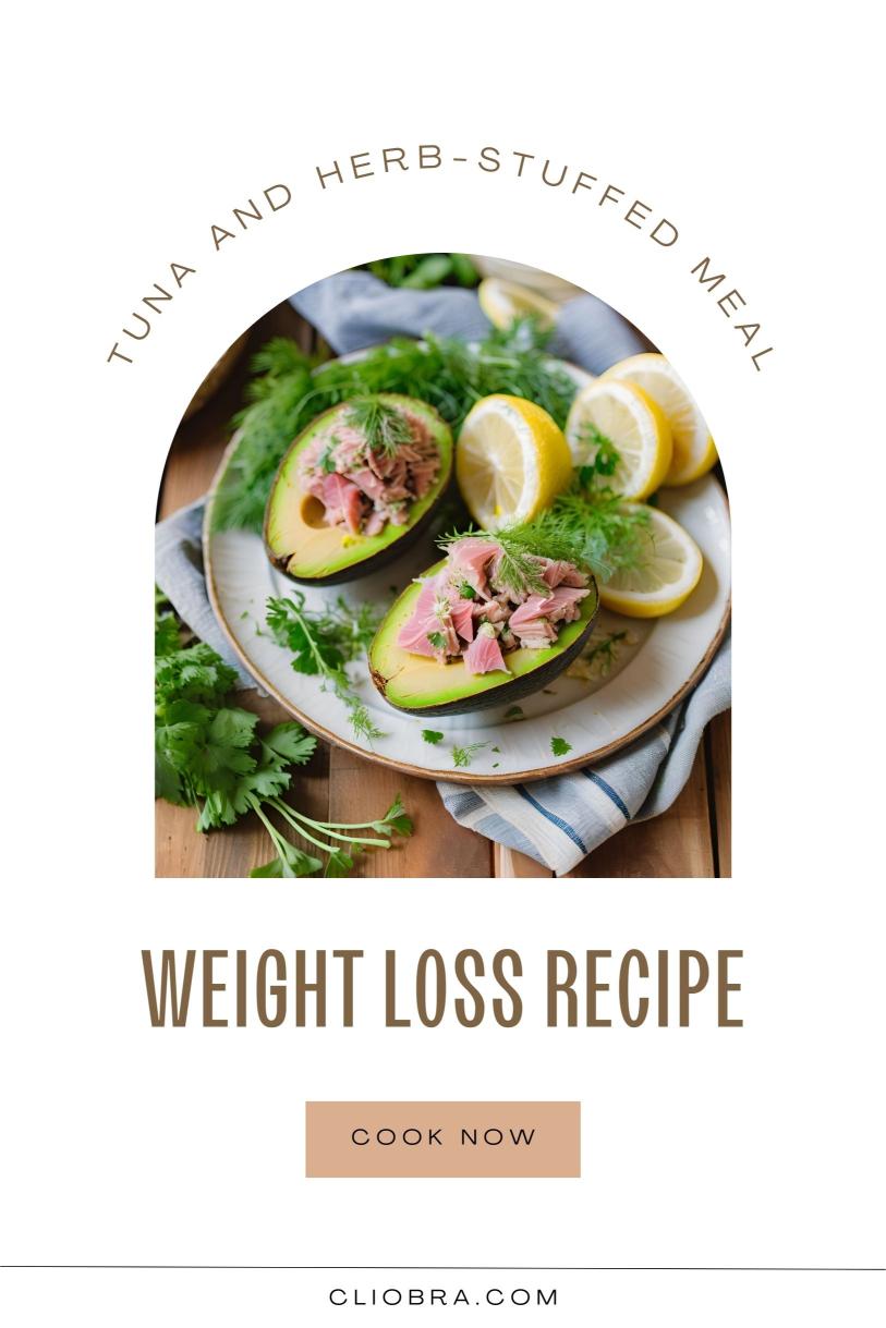 Tuna and Herb-Stuffed Avocados, Parsley, Dill and Lemon Zest Weight Loss Recipe