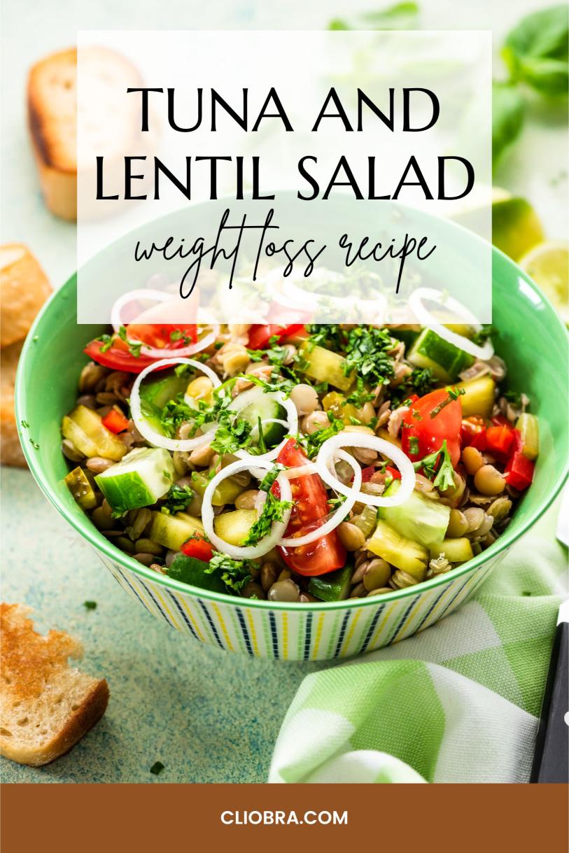 Tuna and Lentil Salad – A Hearty Dish with Red Onions and Parsley Weight Loss Recipe