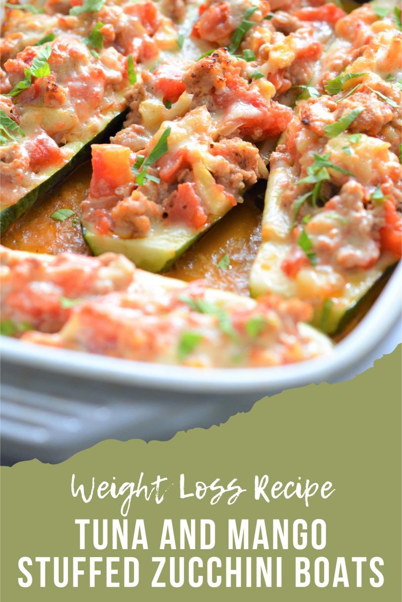 Tuna and Mango Stuffed Zucchini Boats – Savory, Cheesy and Crispy Weight Loss Recipe