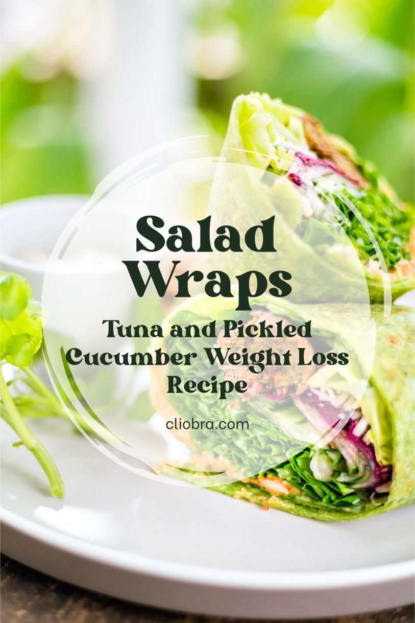 Tuna and Pickled Cucumber Salad Wraps Served with Spicy Mayo Weight Loss Recipe