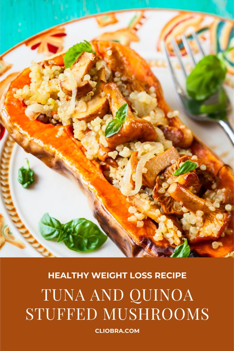 Tuna and Quinoa-Stuffed Mushrooms with Parmesan – A Healthy Weight Loss Recipe