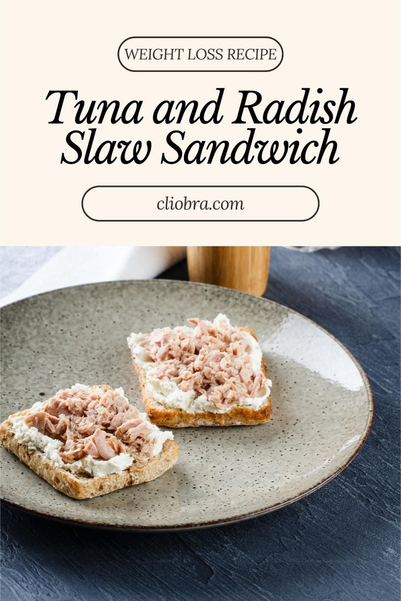 Tuna and Radish Slaw Sandwich – A Crispy Dish with Dijon Aioli on Ciabatta Weight Loss Recipe