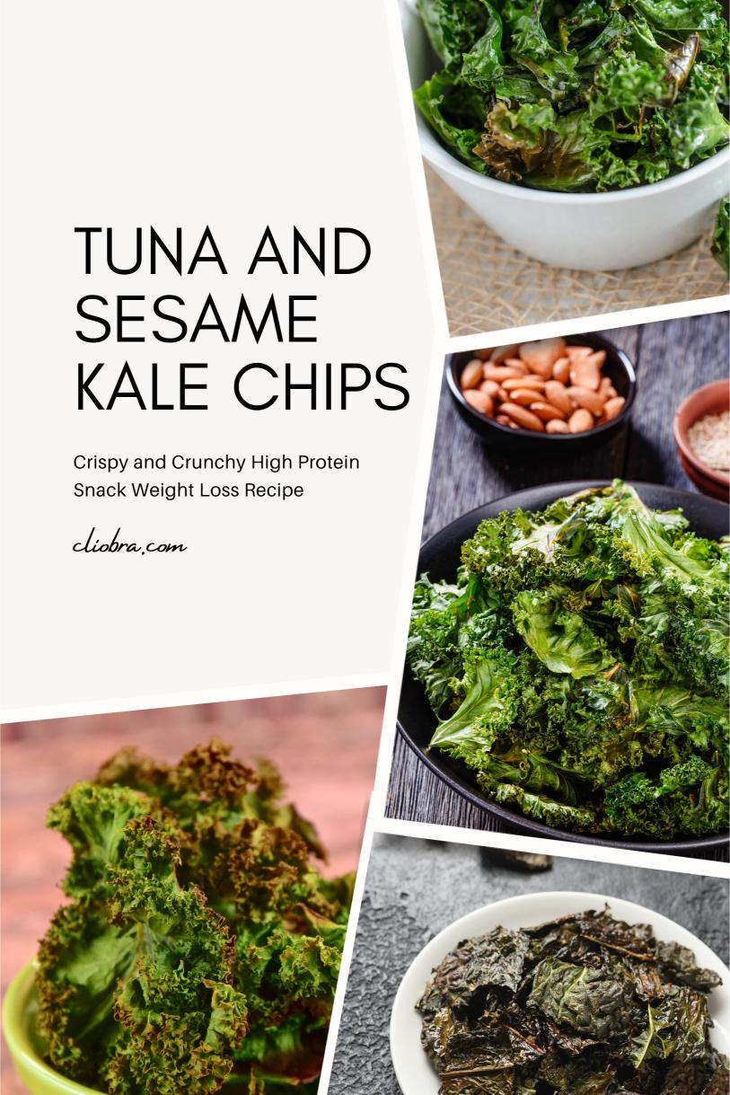 Tuna and Sesame Kale Chips – Crispy and Crunchy High Protein Snack Weight Loss Recipe