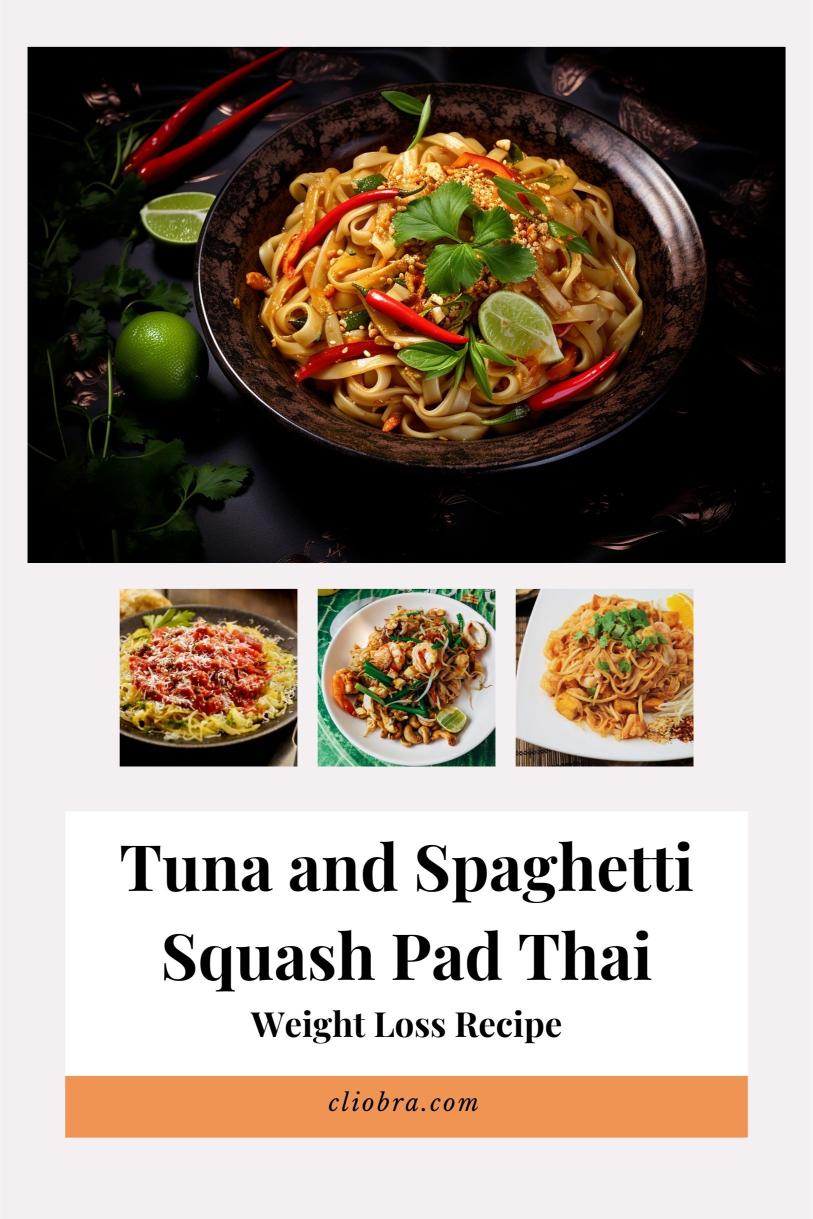 Tuna and Spaghetti Squash Pad Thai – A Low Carb Dish with Peanut Sauce Weight Loss Recipe