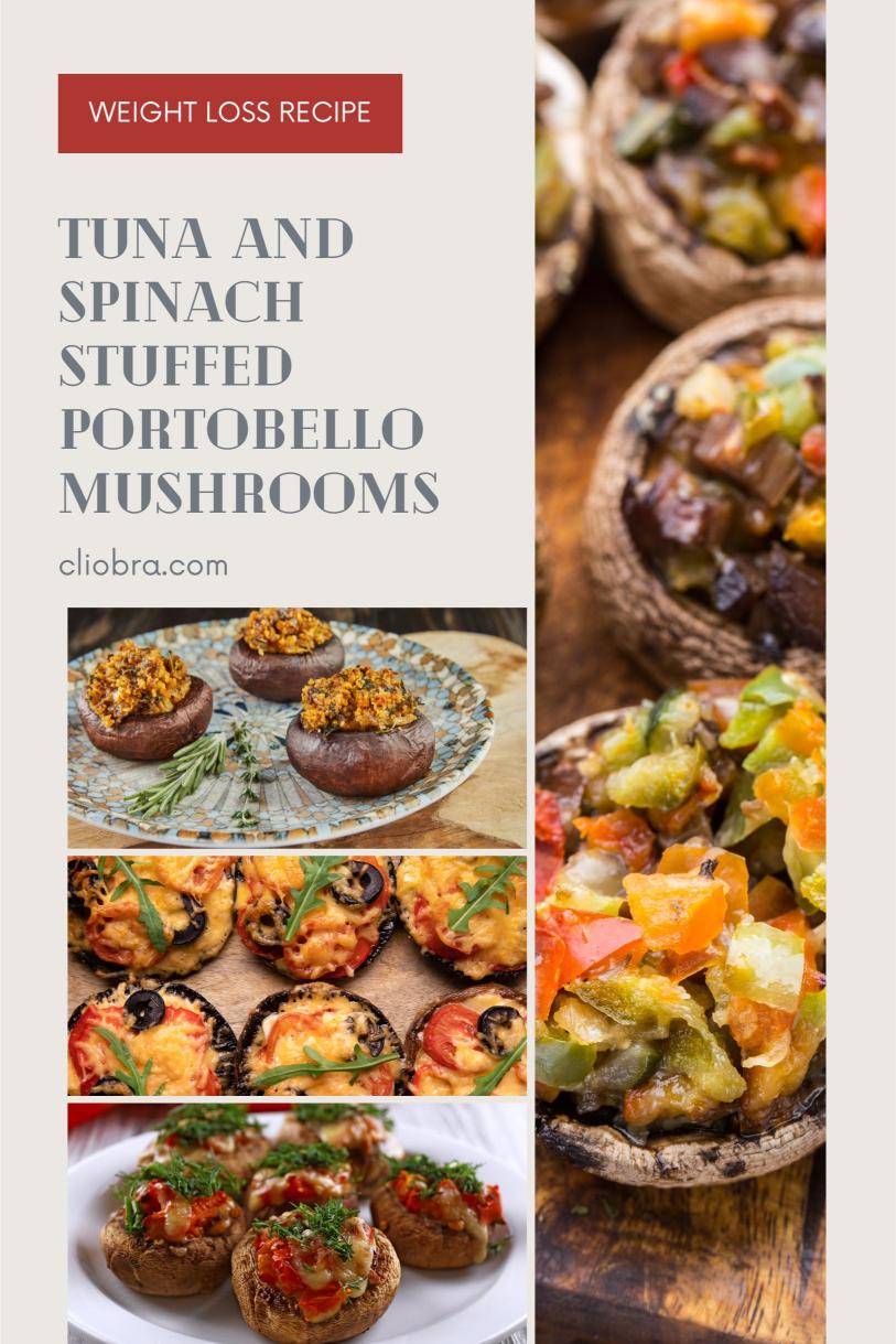 Tuna and Spinach-Stuffed Portobello Mushrooms – Home-made Baked Weight Loss Recipe