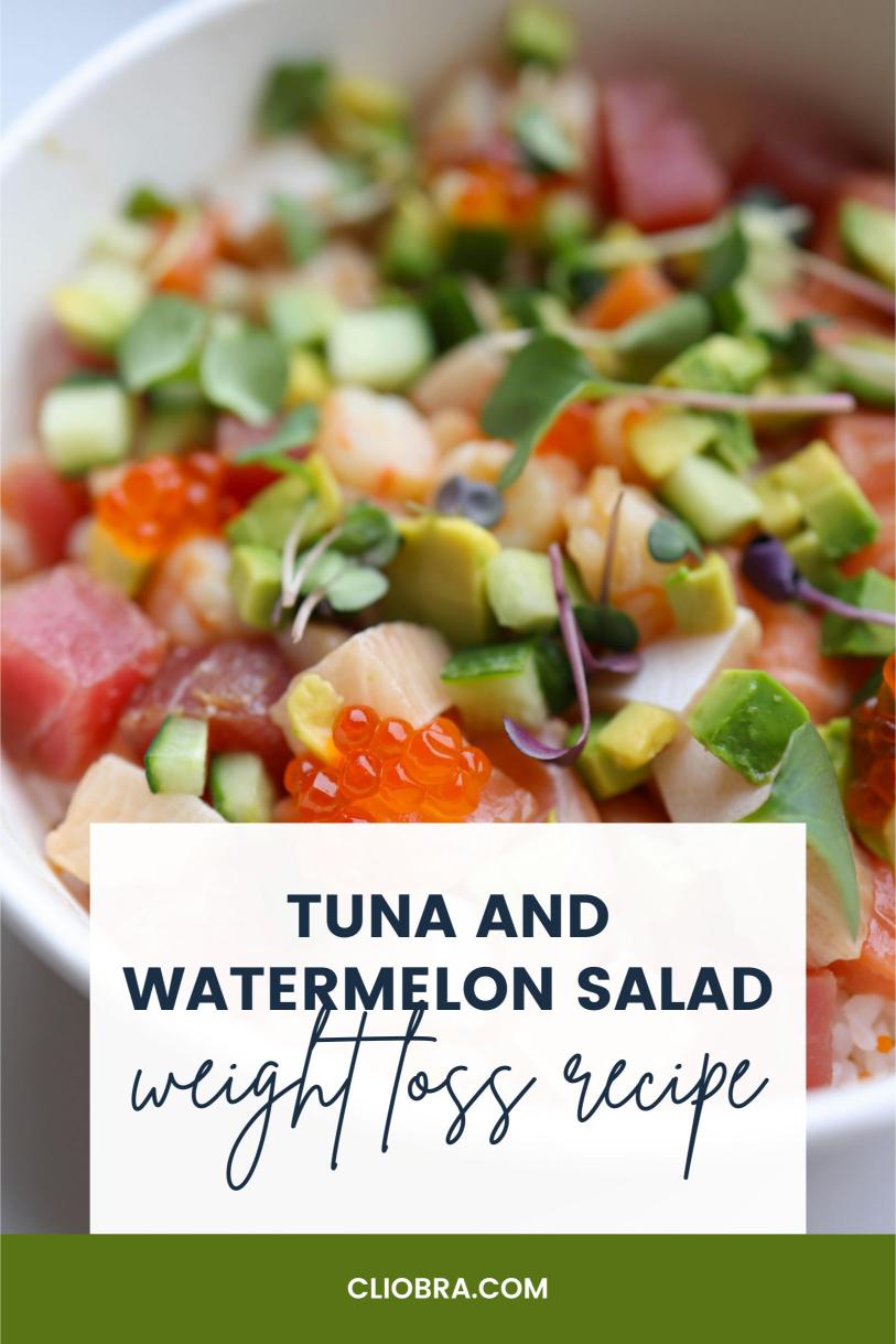 Tuna and Watermelon Salad with Feta Cheese and Fresh Mint Weight Loss Recipe