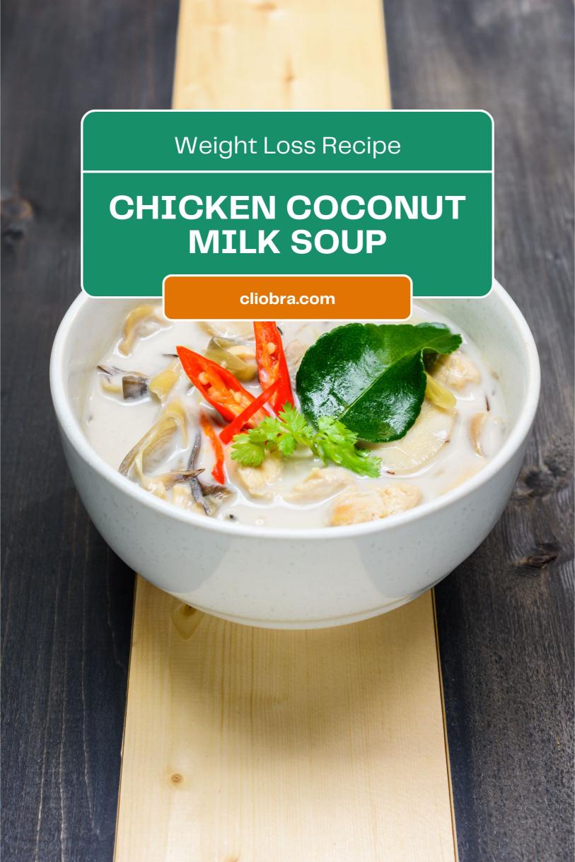 A Light Soup with Shredded Chicken, Coconut Milk, Lime and Cilantro Weight Loss Recipe