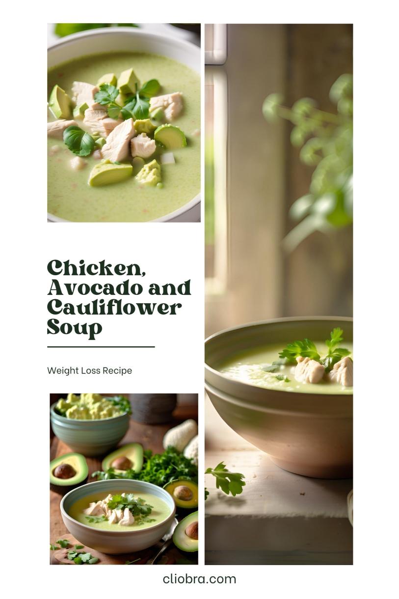 Chicken, Avocado and Cauliflower Soup – A Creamy and Low Carb Weight Loss Recipe