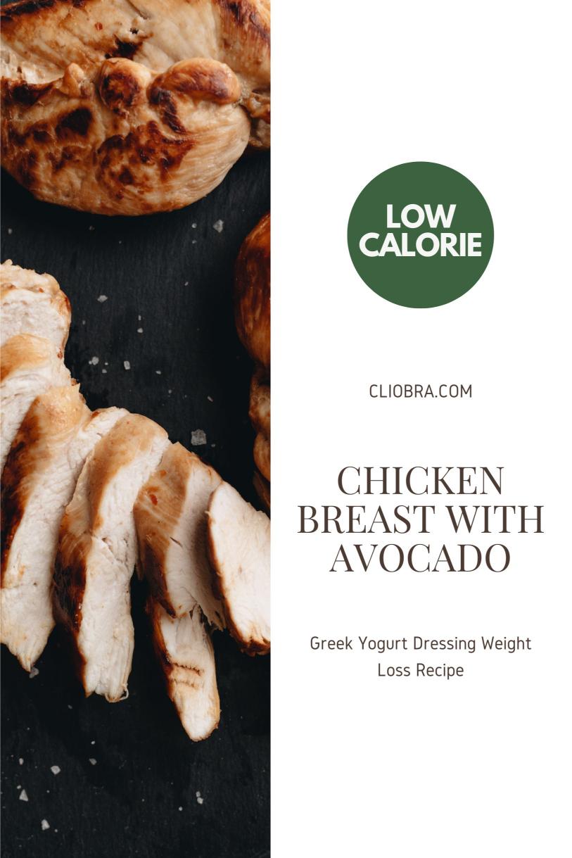 Chicken Breast Mixed with Avocado, Parsley and Greek Yogurt Dressing Weight Loss Recipe