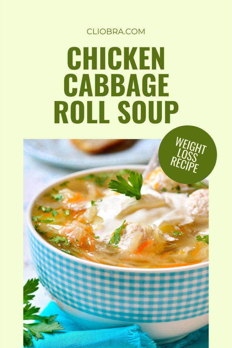 Chicken Cabbage Roll Soup – A Light, Tomato-Based Protein Rich Weight Loss Recipe