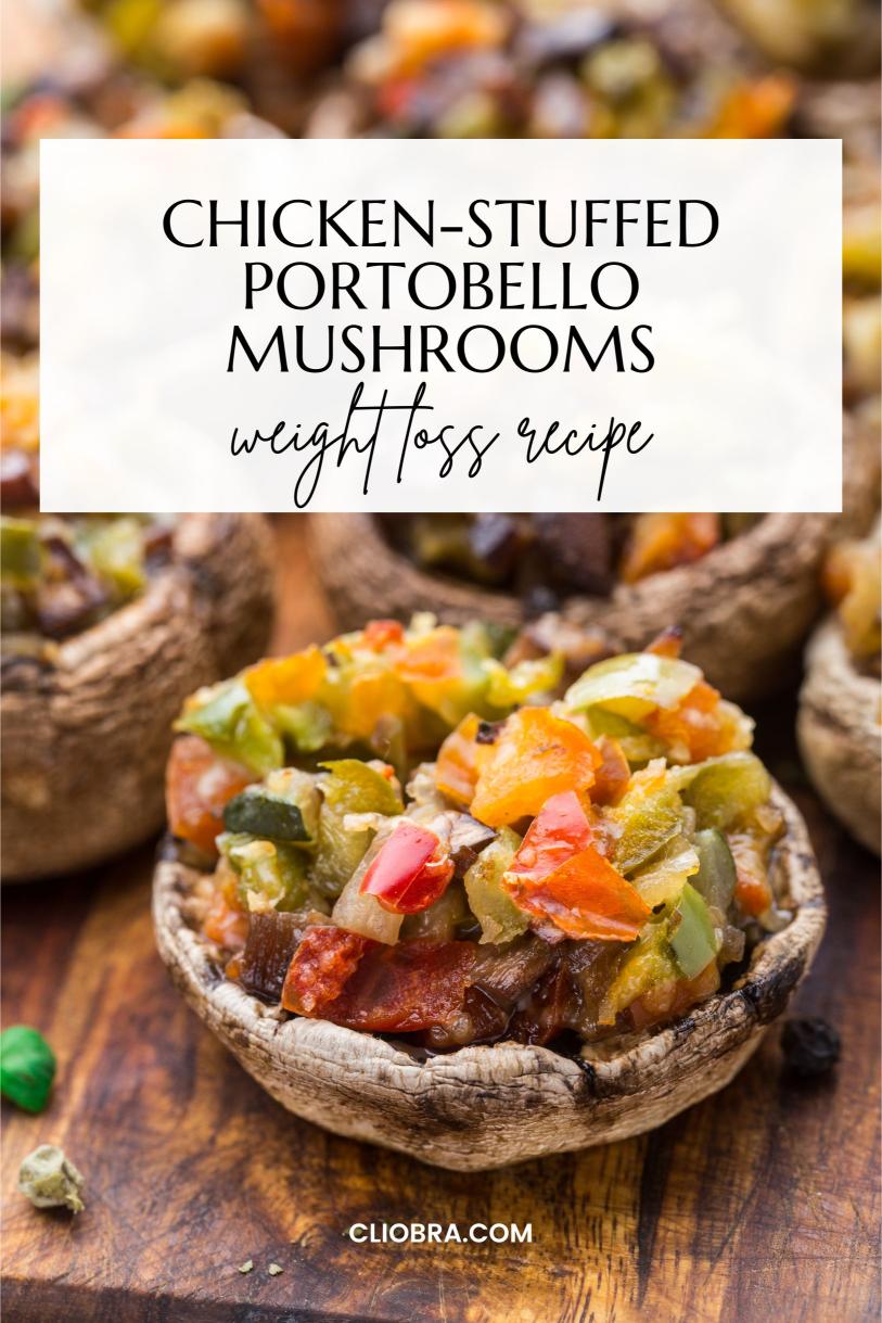 Chicken-Stuffed Portobello Mushrooms with Spinach – A Protein Rich Weight Loss Recipe