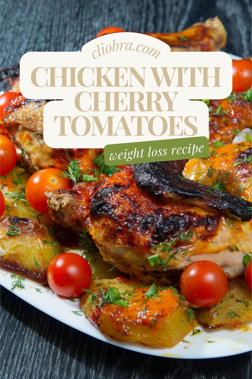 Chicken Topped with Fresh Basil Pesto and Roasted Cherry Tomatoes Weight Loss Recipe