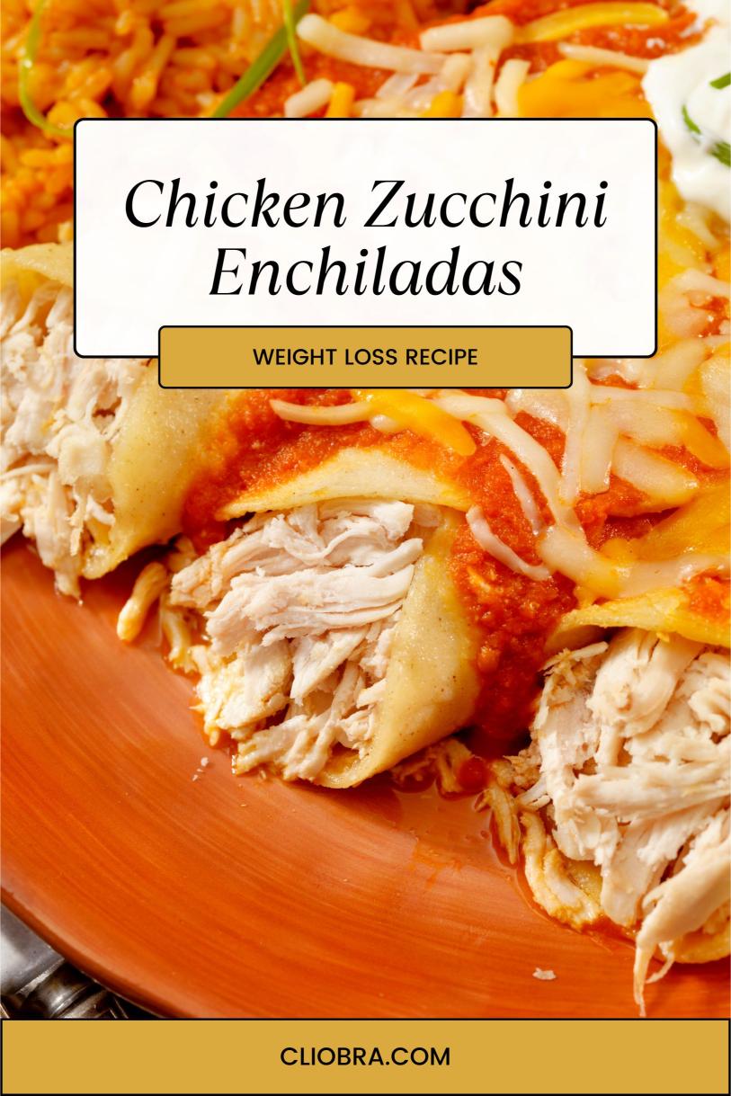 Chicken Zucchini Enchiladas – A Delicious Baked Dish Served with Sauce Weight Loss Recipe