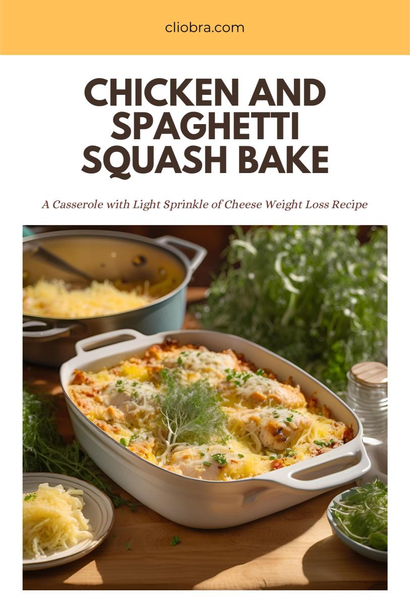 Chicken and Spaghetti Squash Bake – A Casserole with Light Sprinkle of Cheese Weight Loss Recipe