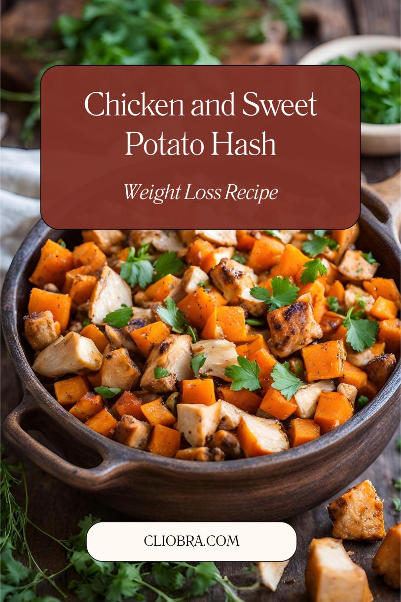 Chicken and Sweet Potato Hash with Spinach – A Hearty Yet Light Weight Loss Recipe