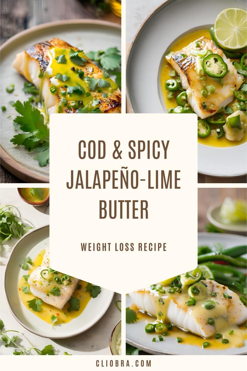 Cod Drizzled with A Spicy Jalapeño-lime Butter Sauce – A Low Carb Weight Loss Recipe