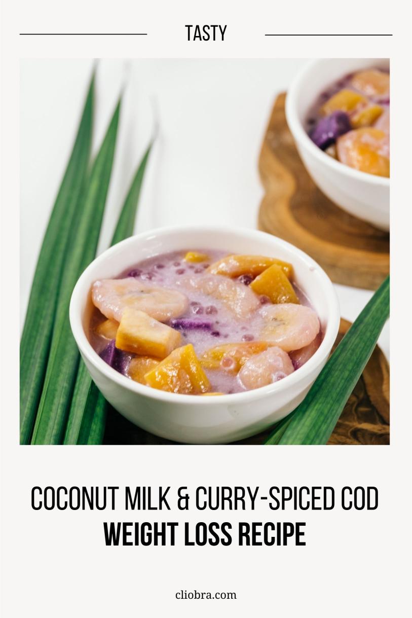 Cod Paired with Coconut Milk, Sweet Mango and Curry-spiced Roasted Vegetables Weight Loss Recipe