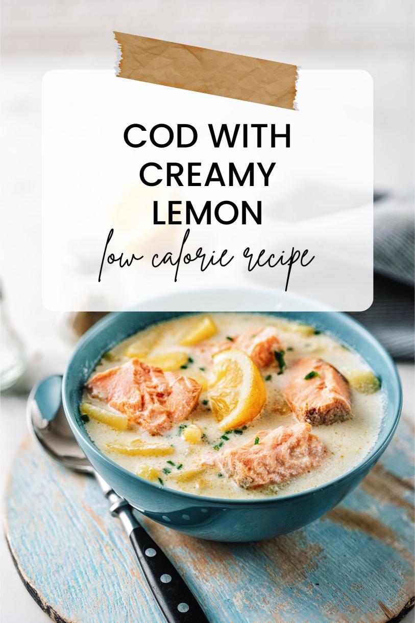 Cod Served Over A Bed of Creamy Lemon-Rosemary Polenta Weight Loss Recipe