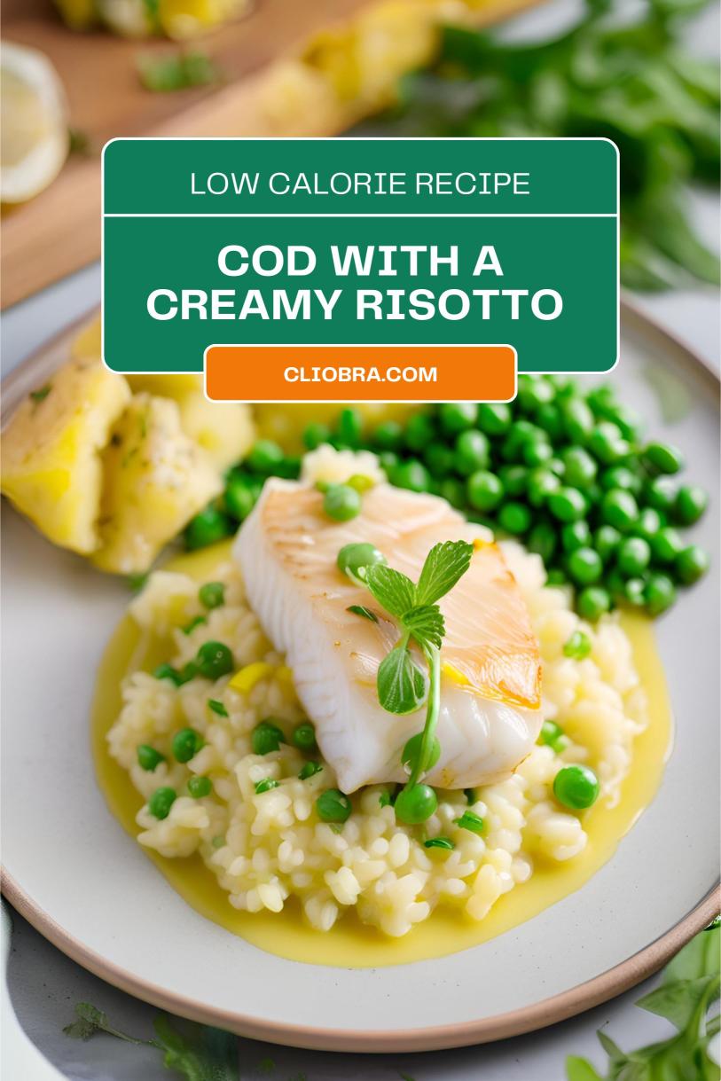 Cod Served with A Creamy Risotto Infused with Fresh Peas, Mint and Pineapple Weight Loss Recipe