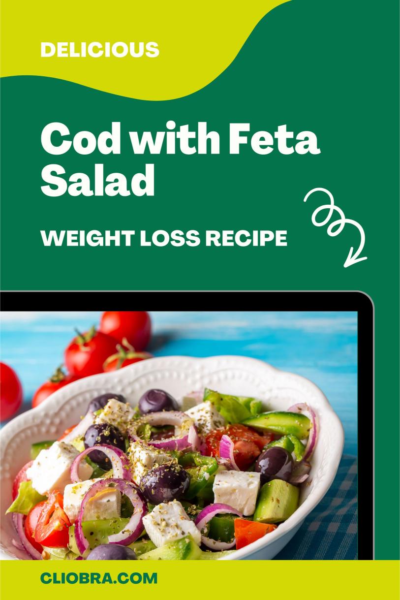 Cod Served with A Refreshing Tomato, Cucumber, Pineapple and Feta Salad Weight Loss Recipe