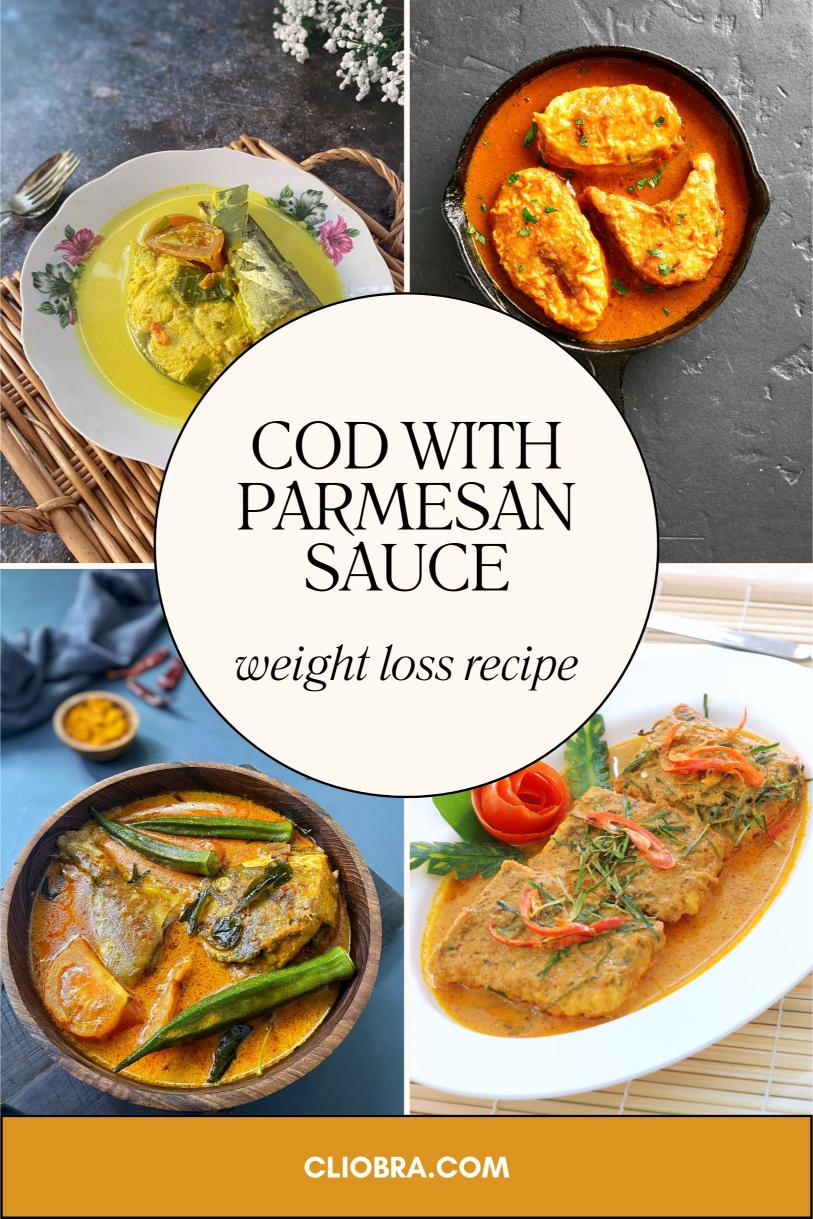 Cod Served with A Rich Creamy Spinach and Parmesan Sauce – A Low Carb Weight Loss Recipe