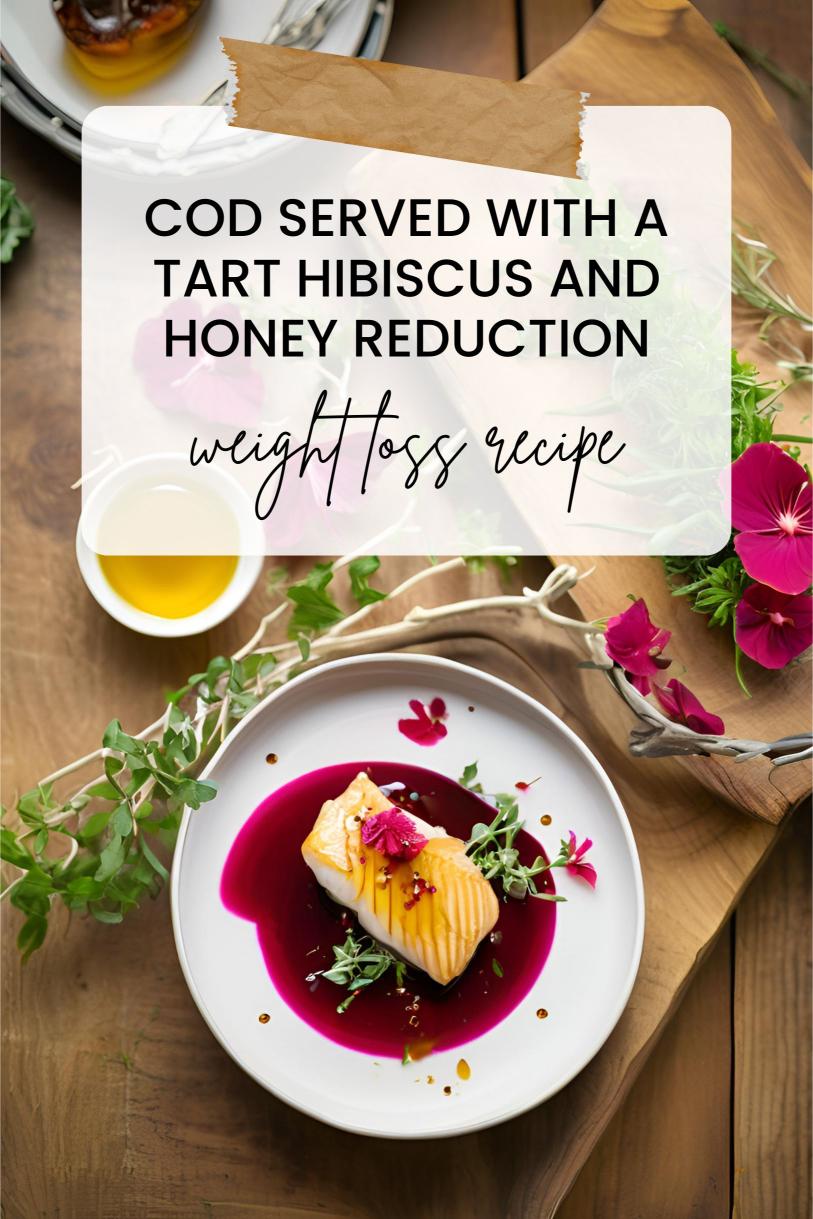 Cod Served with A Tart Hibiscus and Honey Reduction – A Low Carb Weight Loss Recipe