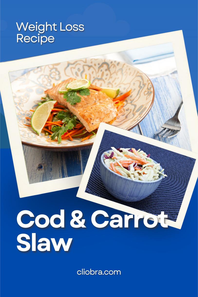 Cod Served with A Zesty Ginger-sesame Carrot Slaw – A Unique and Tasty Weight Loss Recipe