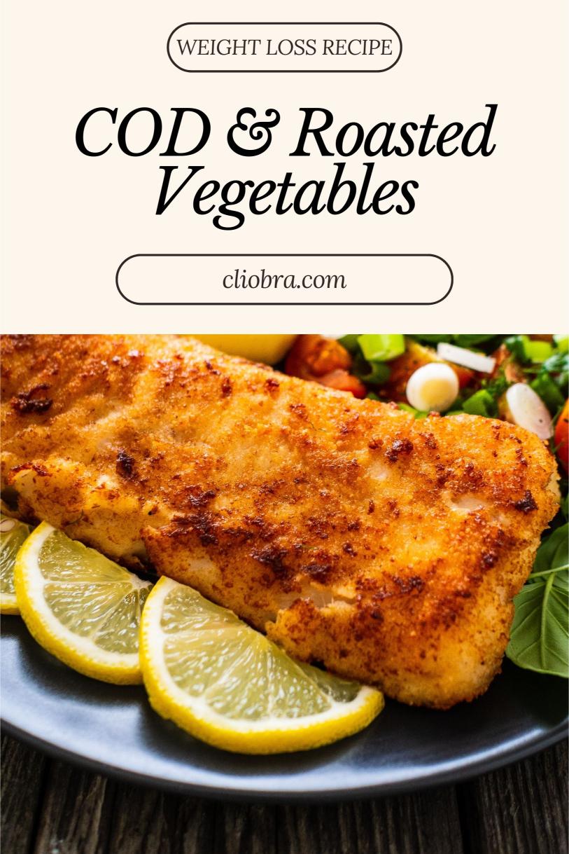 Cod Served with Coconut-curry Roasted Vegetables, Eggplant and Bell Peppers Weight Loss Recipe