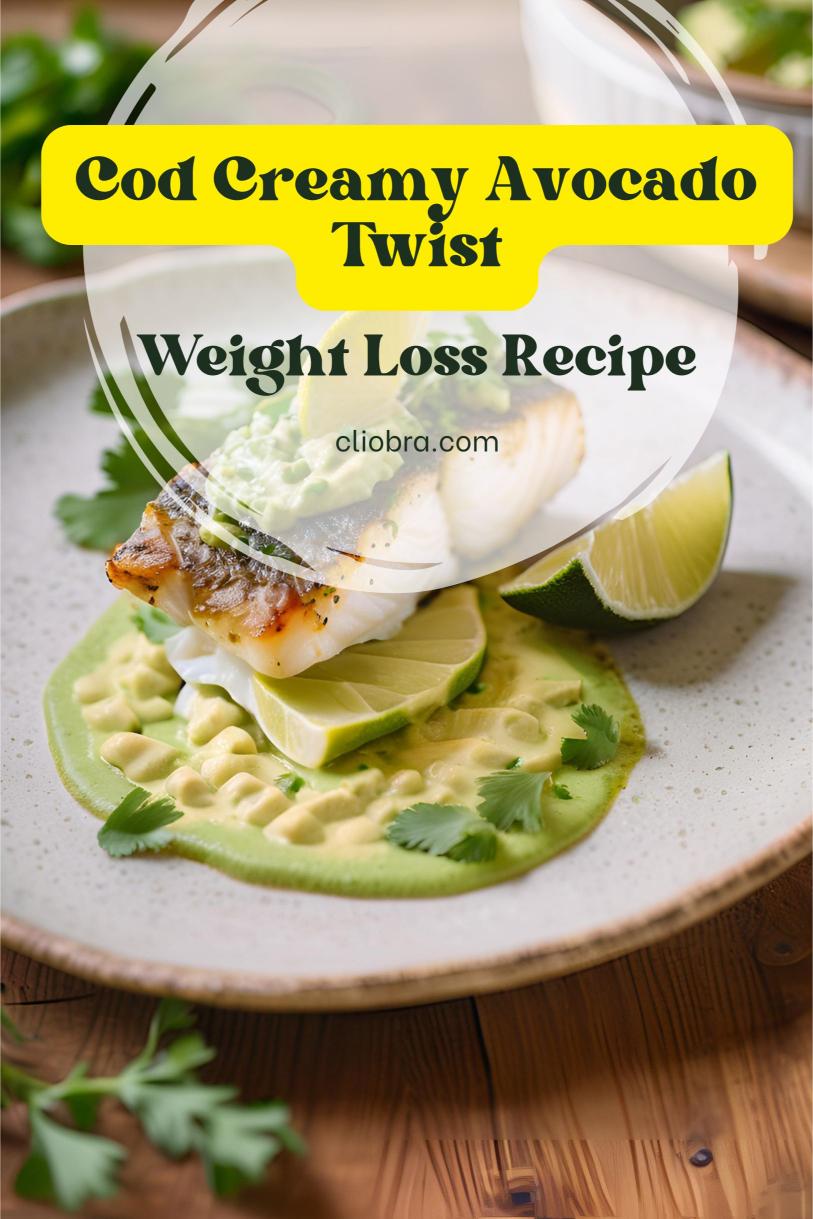 Cod Topped with A Creamy Avocado Twist on Chimichurri Weight Loss Recipe