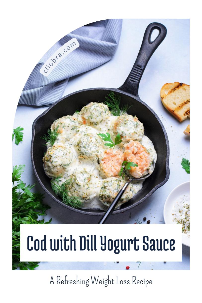 Cod Topped with A Refreshing Cucumber, Dill Yogurt Sauce and Mango Weight Loss Recipe