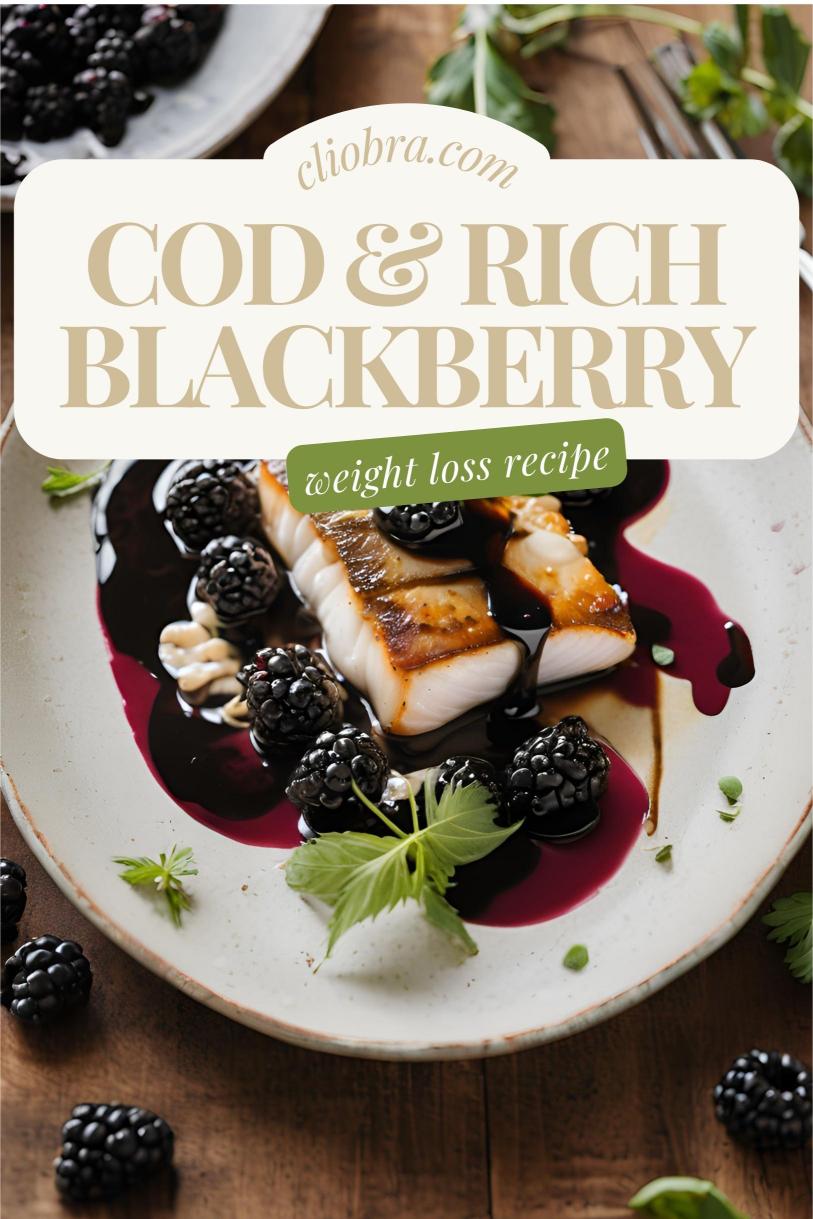 Cod Topped with A Rich Blackberry and Balsamic Reduction Weight Loss Recipe