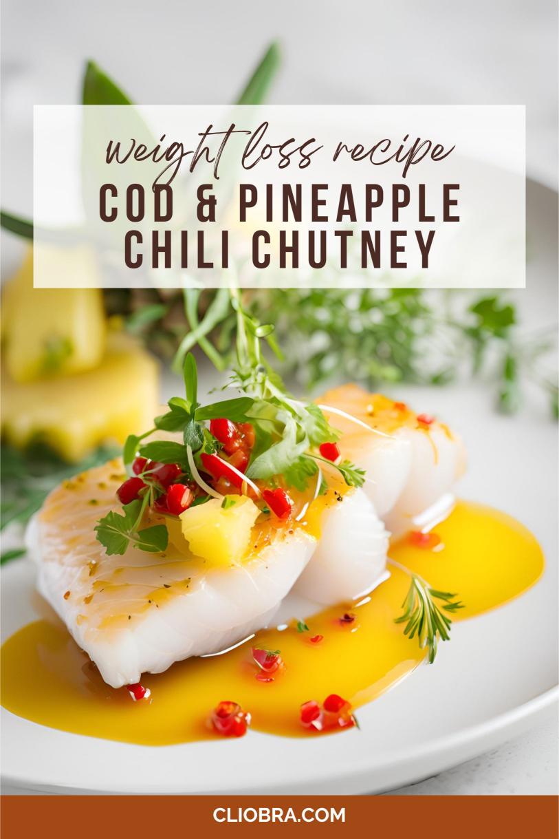 Cod Topped with A Spicy and Sweet Pineapple-chili Chutney – A Quick Weight Loss Recipe