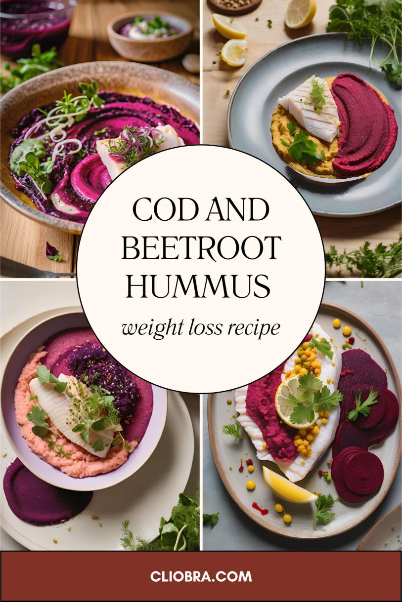 Cod and Beetroot Hummus – Grilled with A Side of Flatbread Protein Rich Weight Loss Recipe