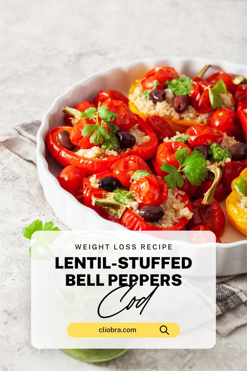 Cod and Lentil-Stuffed Bell Peppers – A Mediterranean Low Carb Weight Loss Recipe