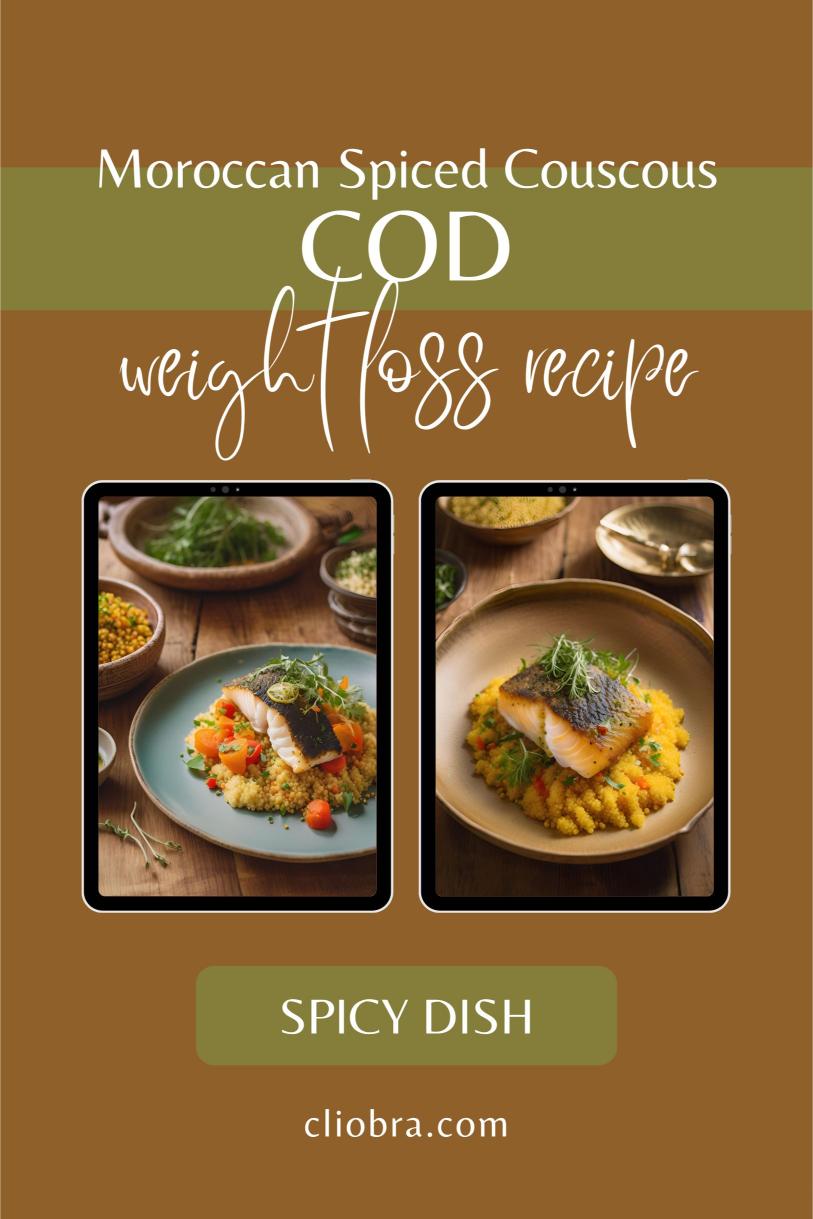 Cod and Moroccan Spiced Couscous – Fluffy Spicy Dish with Raisins Weight Loss Recipe