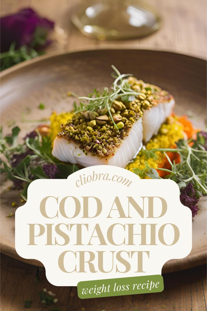 Cod and Pistachio Crust Paired with Roasted Baby Carrots Weight Loss Recipe