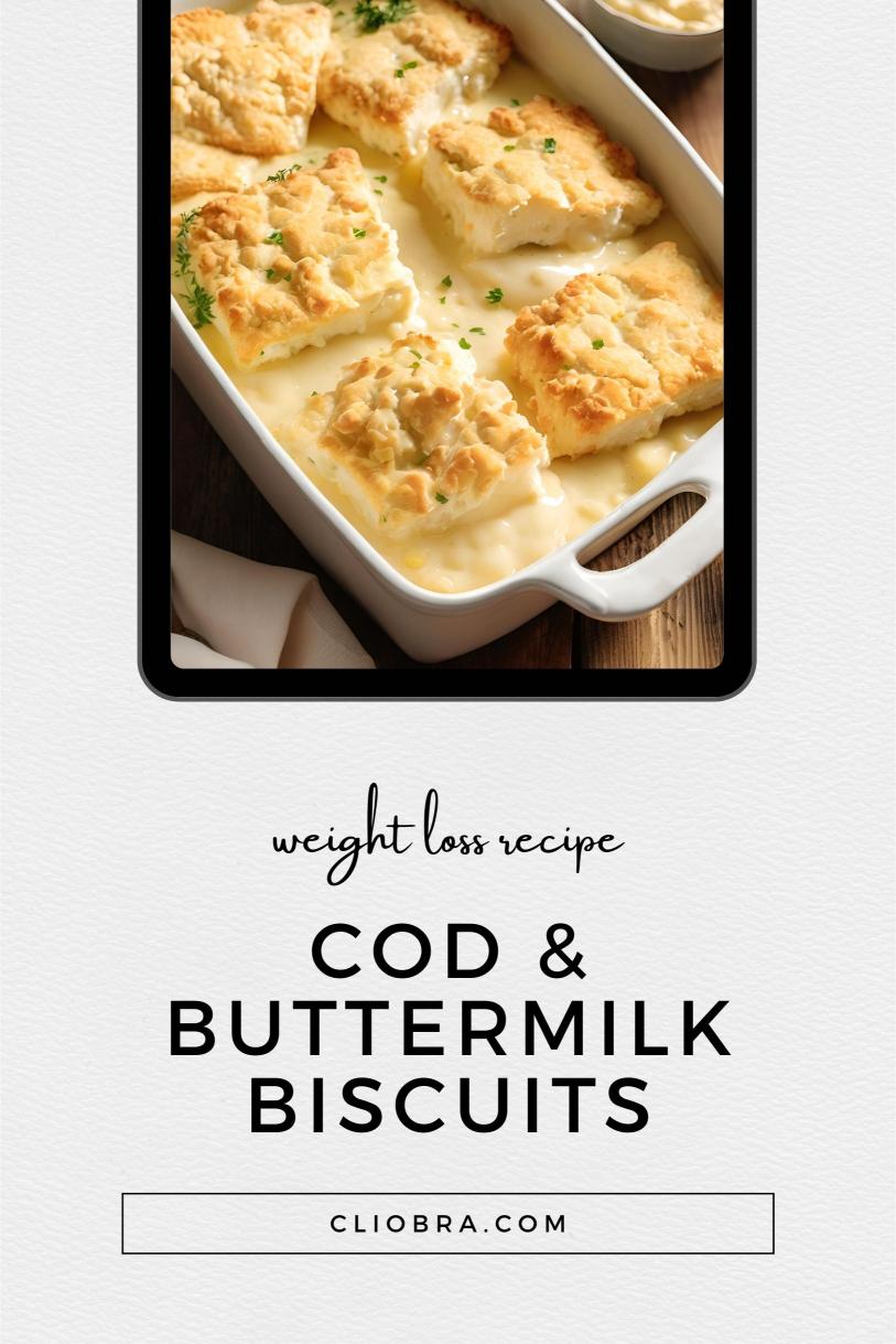 Cod in A Creamy Casserole Topped with Flaky Buttermilk Biscuits Weight Loss Recipe