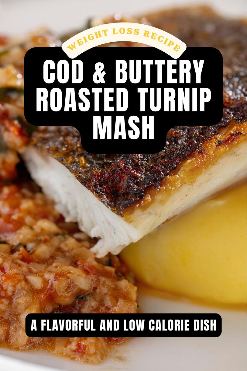 Cod with Buttery Roasted Turnip Mash – A Flavorful and Low Calorie Weight Loss Recipe