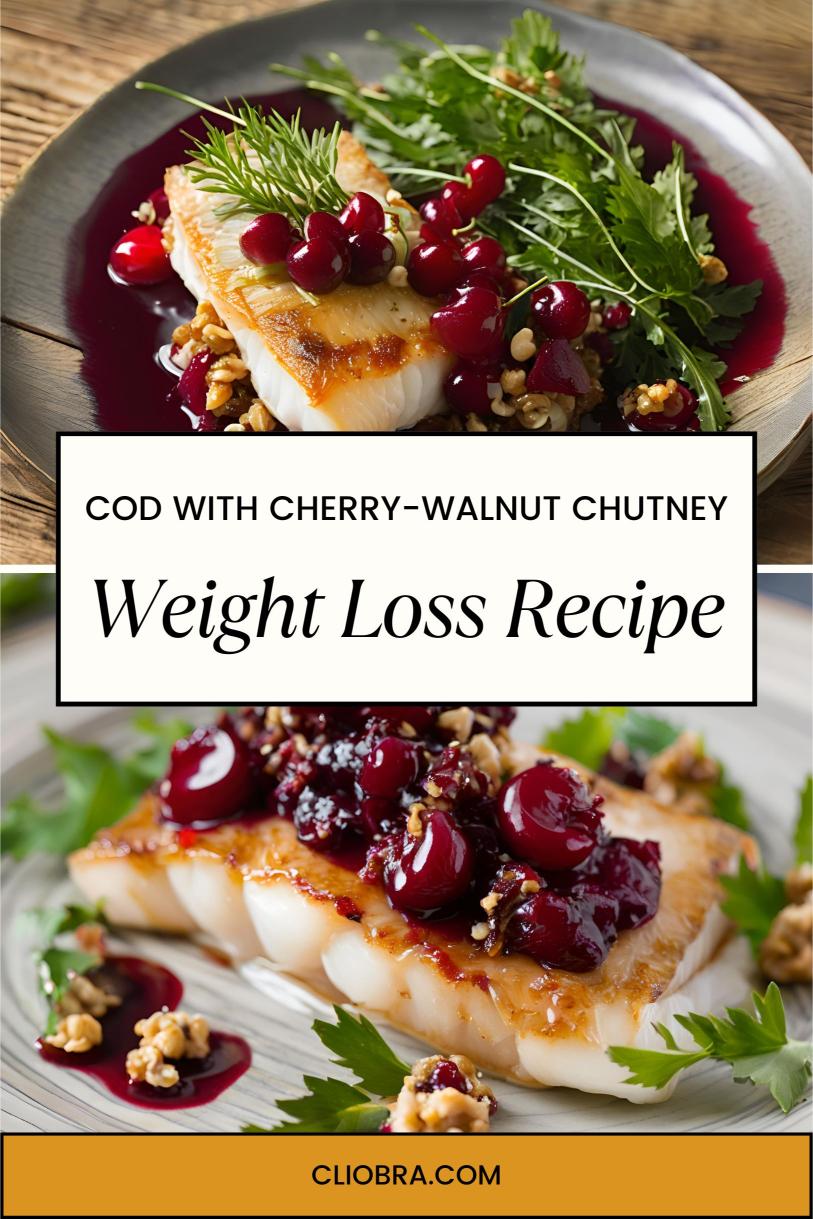 Cod with Cherry-Walnut Chutney – Pan-seared and A Sweet Dish Weight Loss Recipe