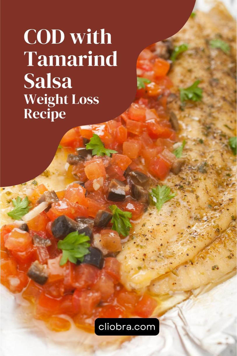 Cod with Sweet and Tangy Pineapple-Tamarind Salsa, Served with Jasmine Rice Weight Loss Recipe