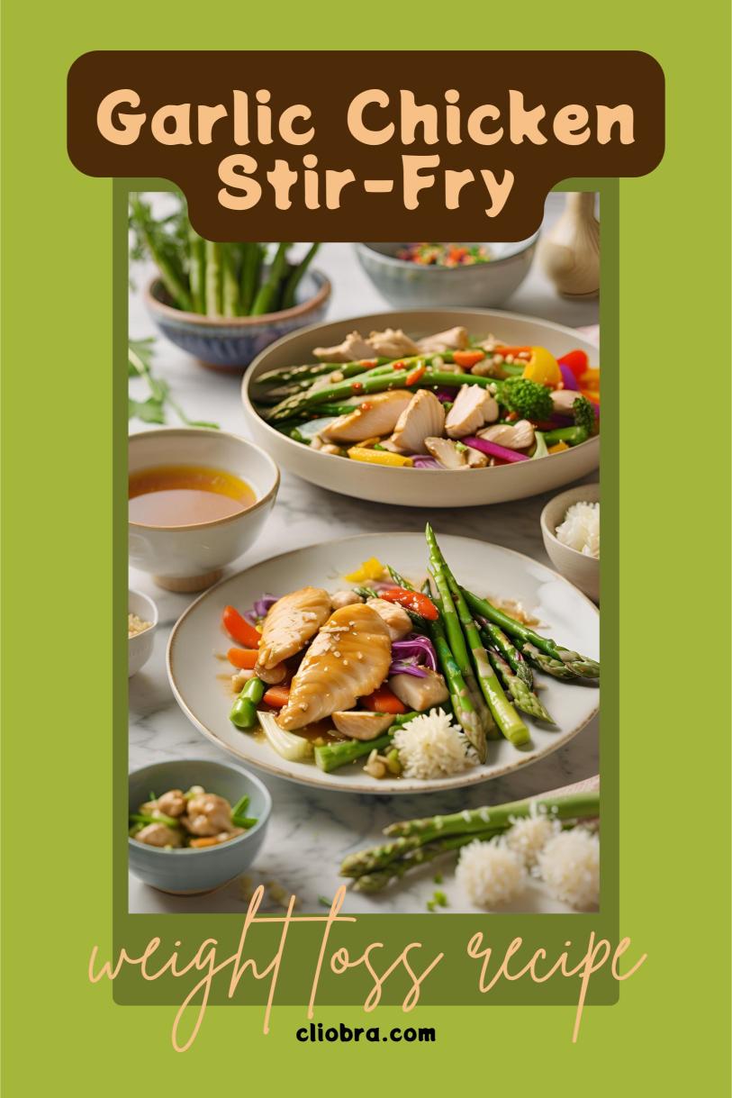 Garlic Chicken and Asparagus Stir-Fry with Light Soy-Ginger Sauce Weight Loss Recipe