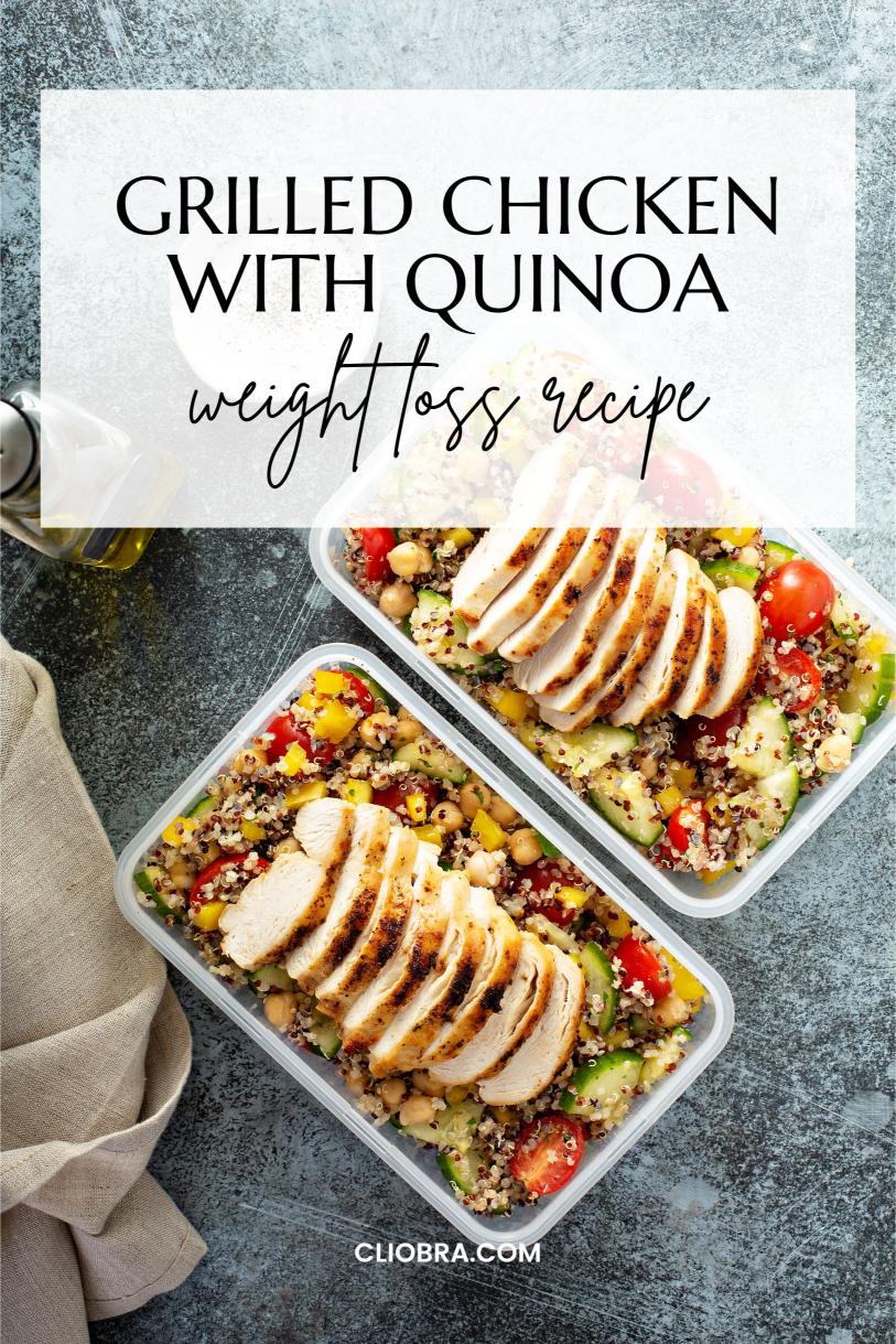 Grilled Chicken Over Quinoa with Black Beans, Corn and Cilantro-lime Dressing Weight Loss Recipe