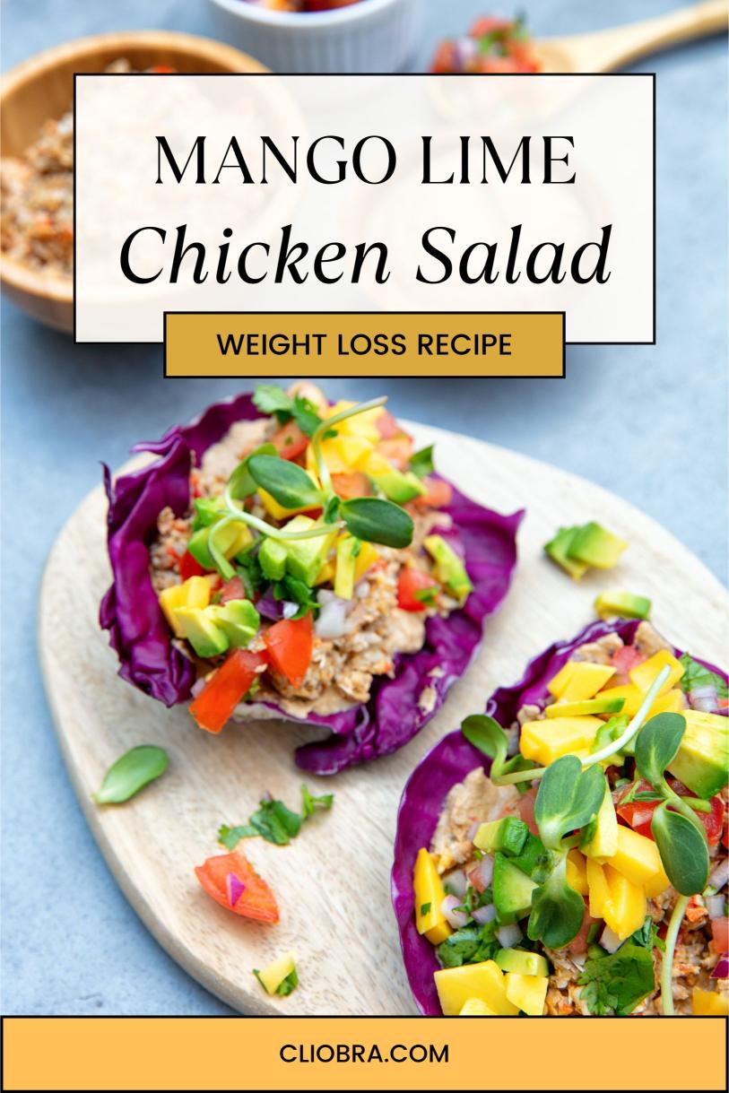 Mango Lime Chicken Salad with Red Onion, and Lime Juice – A Low Carb Weight Loss Recipe