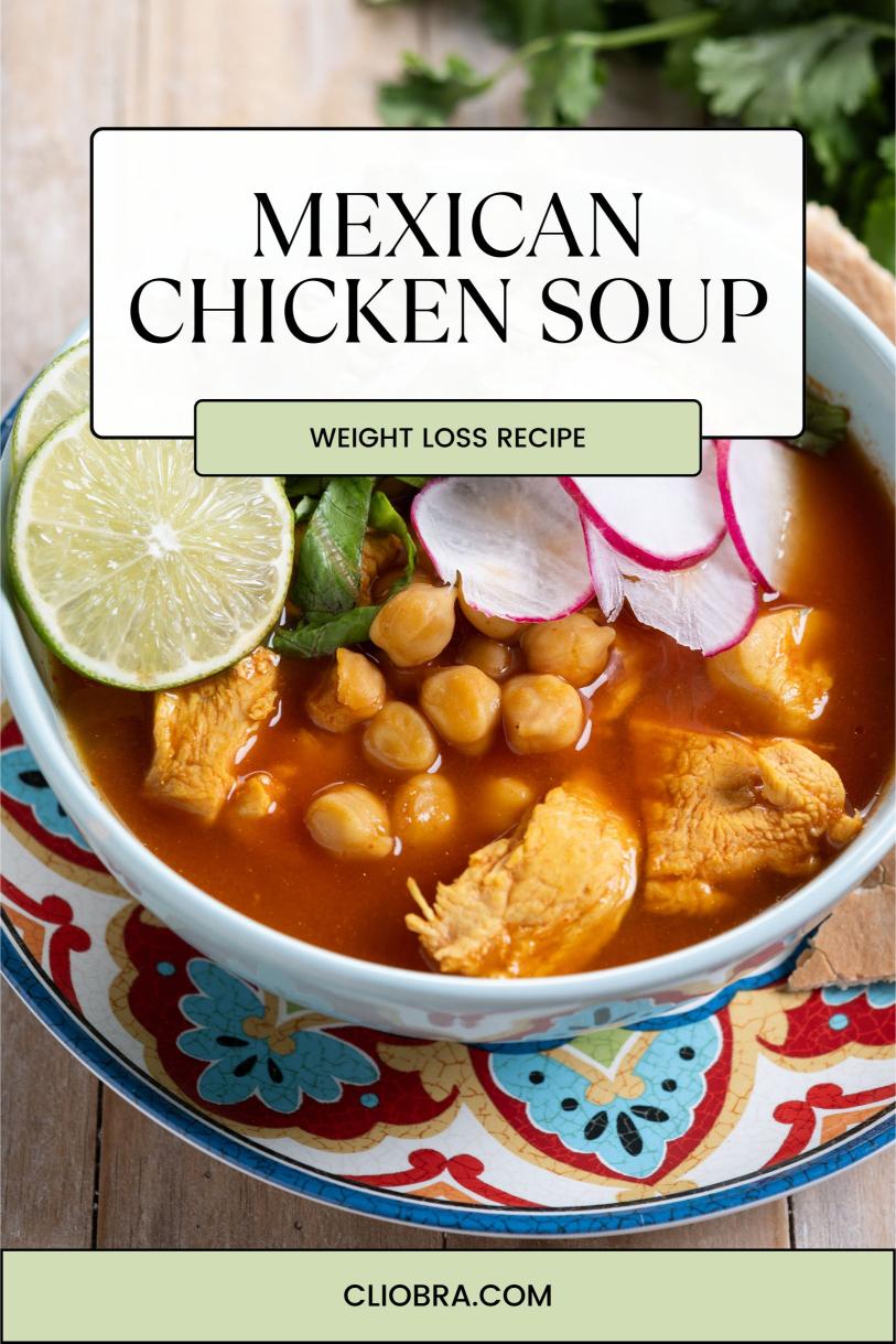 Mexican Chicken Soup with Lime, Cilantro and Jalapeños Weight Loss Recipe