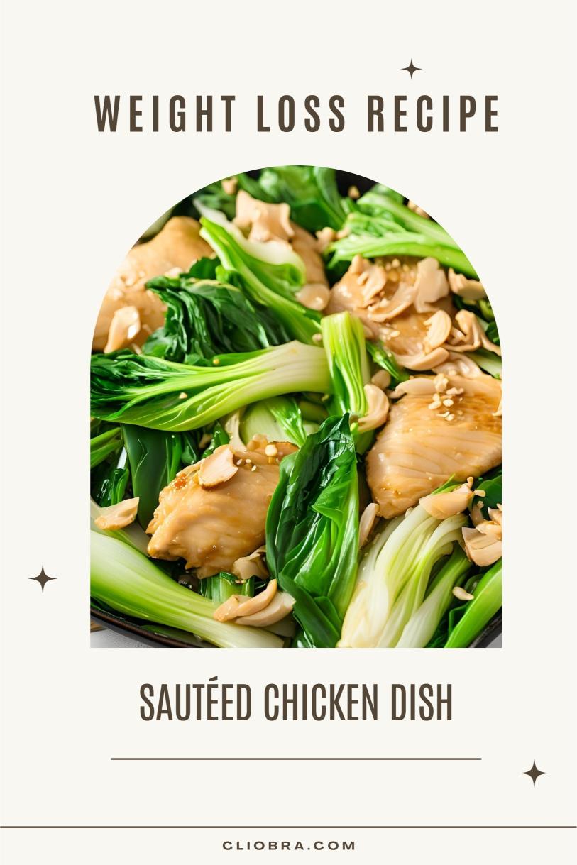 Sautéed Chicken with Fresh Ginger, Garlic and Steamed Bok Choy Weight Loss Recipe