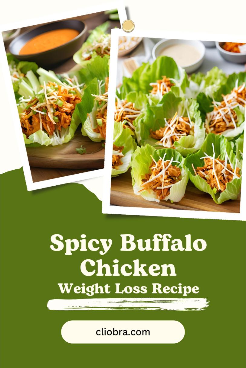 Spicy Buffalo Chicken Lettuce Cups with Celery Sticks – A High Protein Weight Loss Recipe