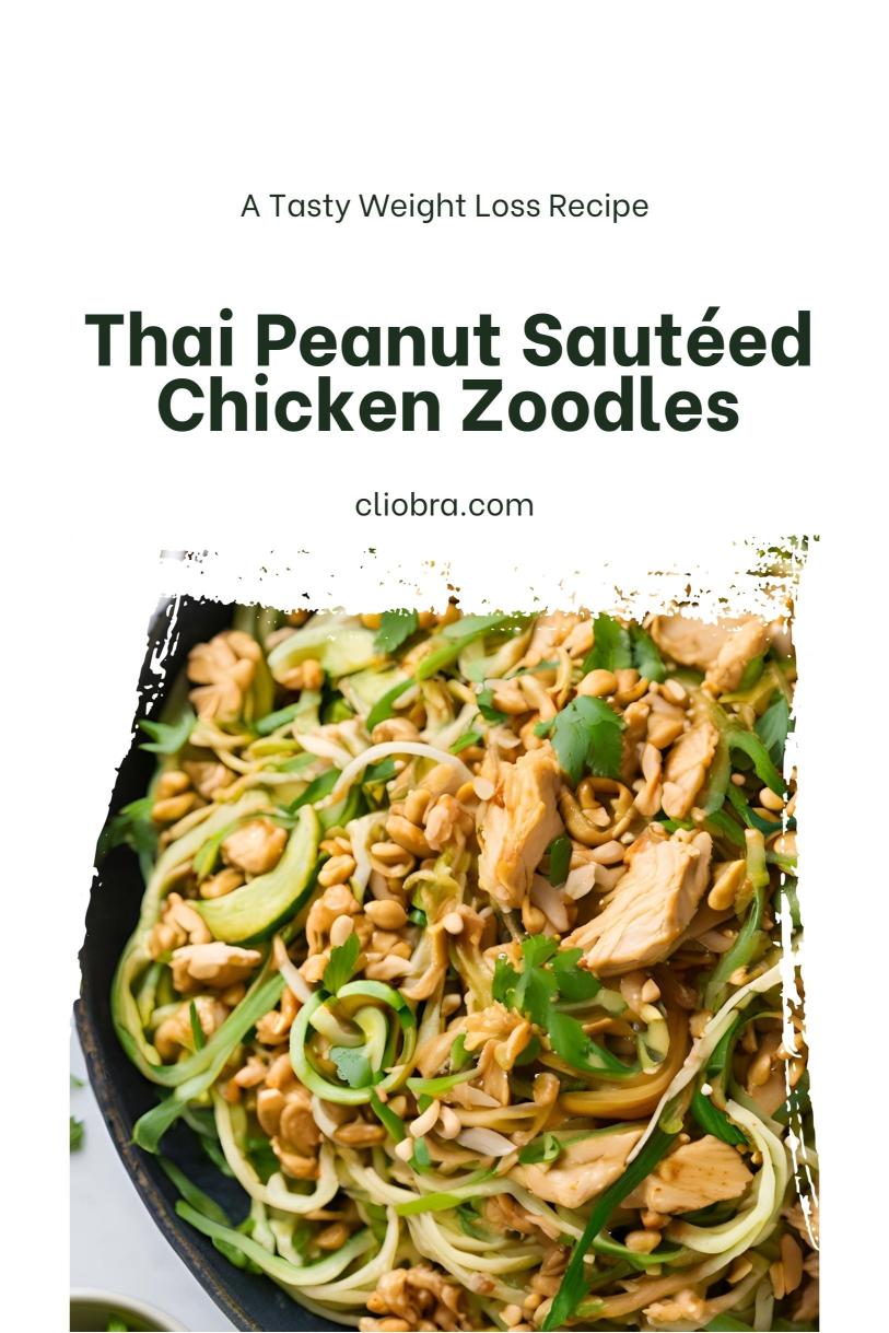 Thai Peanut Sautéed Chicken Zoodles – A Tasty Weight Loss Recipe