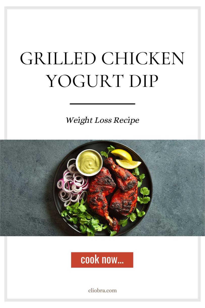 Za’atar Grilled Chicken Served with A Light Yogurt Dip Weight Loss Recipe